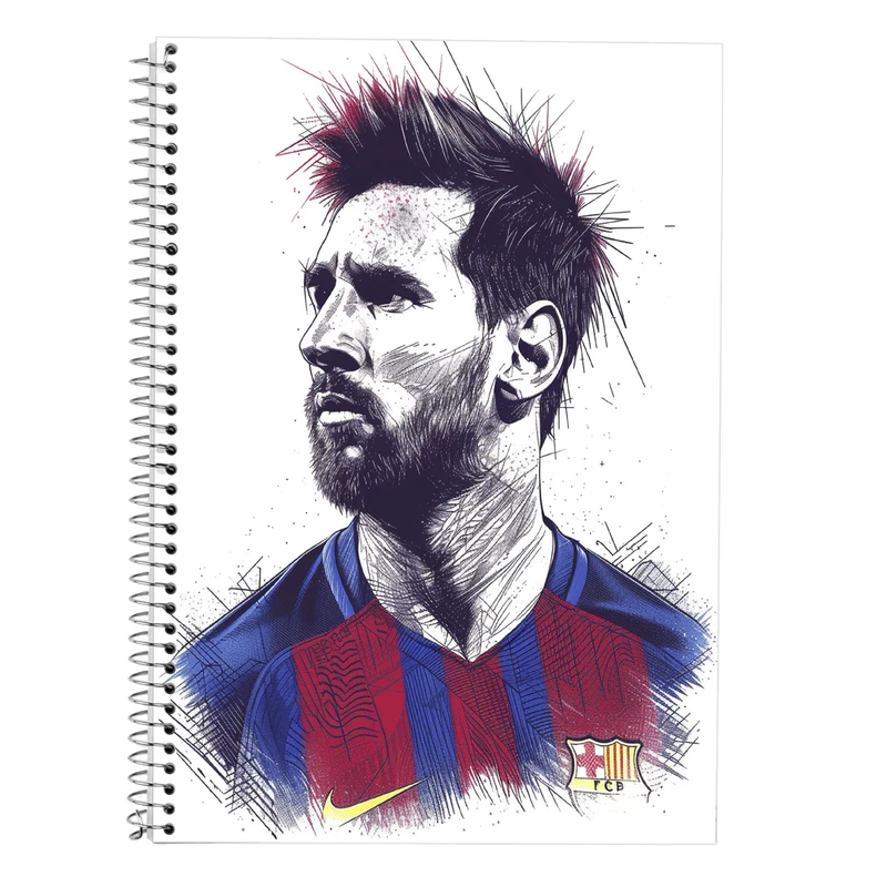 دفتر زبان 50 برگ مدوپد مدل سه خط طرح مسی messi کد DF14066