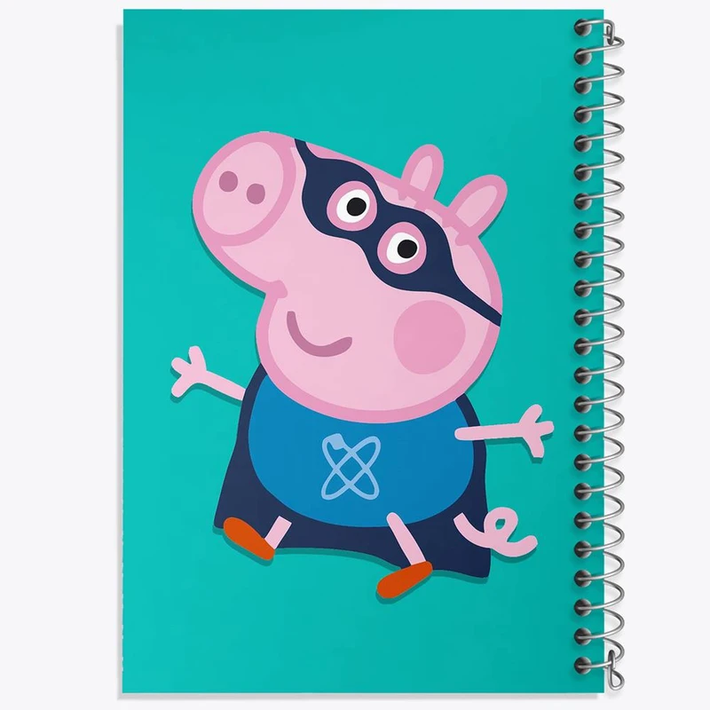 دفتر ژورنال نویسی 50 برگ خندالو مدل نقطه ای طرح جورج انیمیشن پپا پیگ Peppa pig کد 22069