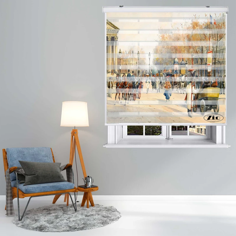 پرده زبرا زیو کد P6073 سایز 150X150 سانتی متر