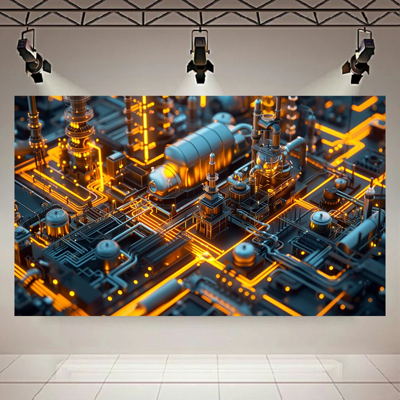  پوستر طرح مخمل مدار مدل فناوری کد PD30023