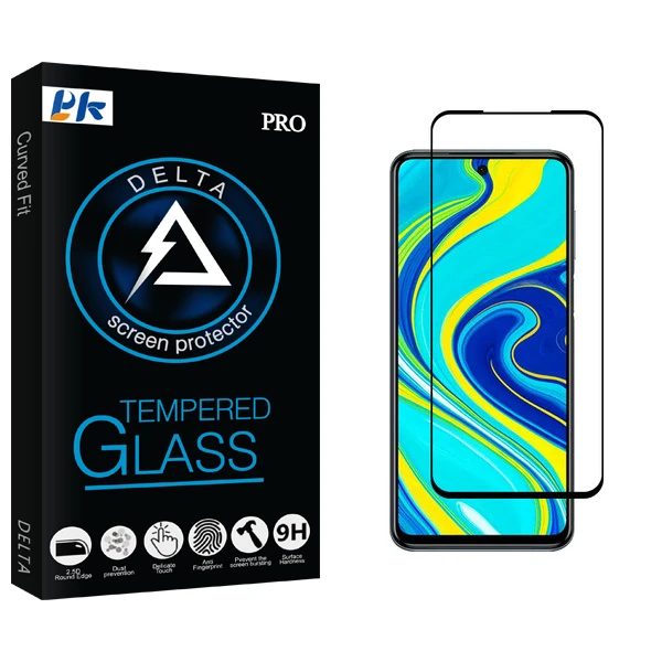 محافظ صفحه نمایش سرامیکی پی کی مدل Delta Glass مناسب برای گوشی موبایل شیائومی Redmi Note 9 Pro