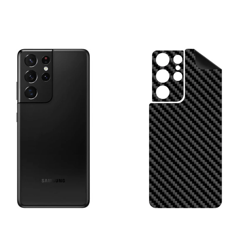 برچسب پوششی بستور مدل BT-Fiber طرح فیبر کربن مناسب برای گوشی موبایل سامسونگ Galaxy S21 Ultra 5G