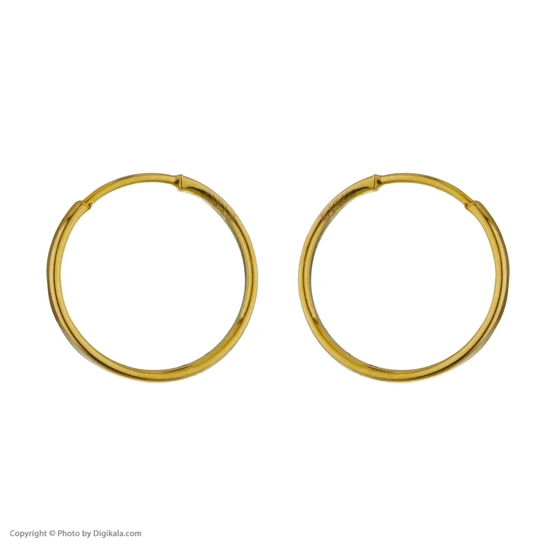عکس شماره 2 : گوشواره طلا 18 عیار دخترانه مایا ماهک مدل me1106 طرح حلقه ای