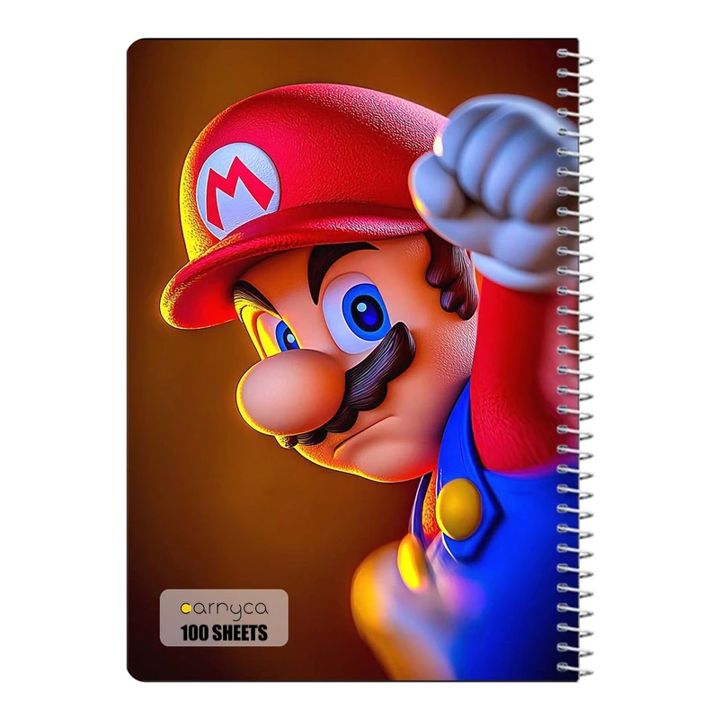 دفتر مشق 100 برگ سیمی کارنیکا طرح ماریو mario کد 11537