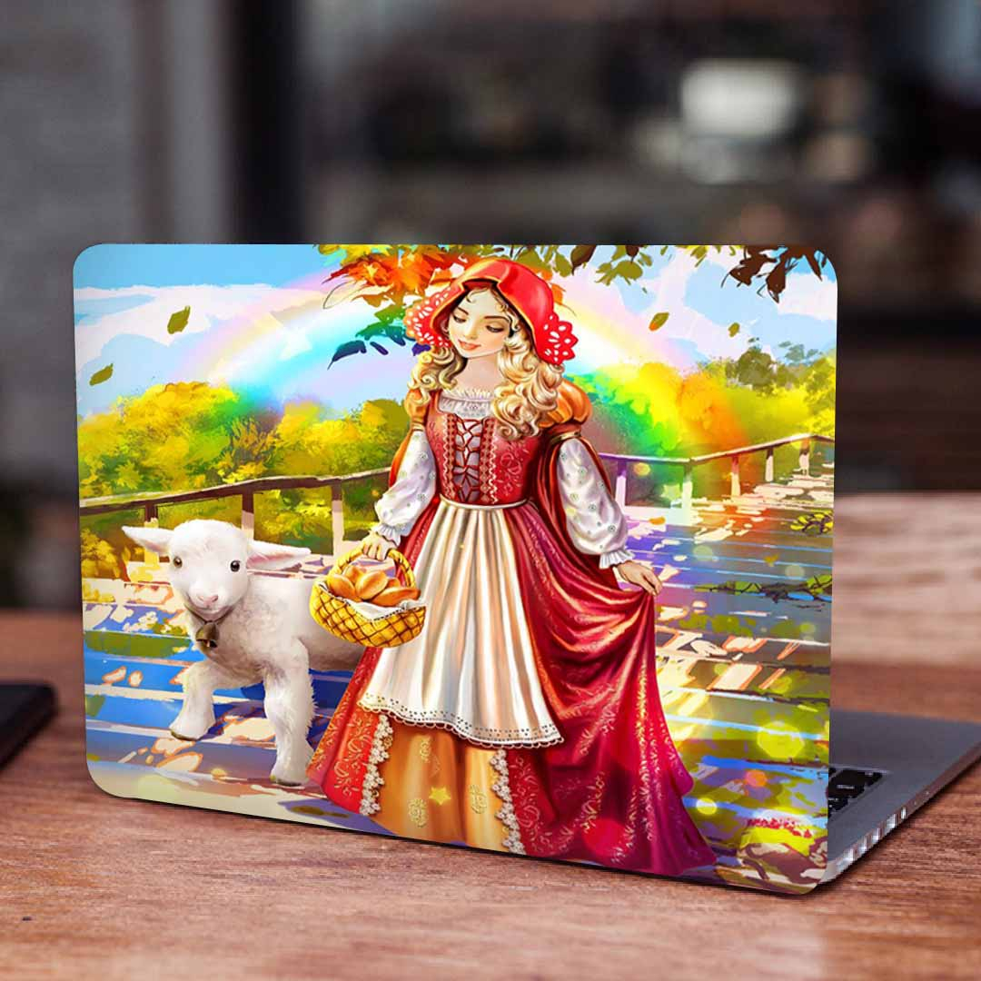 استیکر لپ تاپ طرح نقاشی فانتزی  کد P-1527 مناسب برای لپ تاپ 15 تا 17 اینچ
