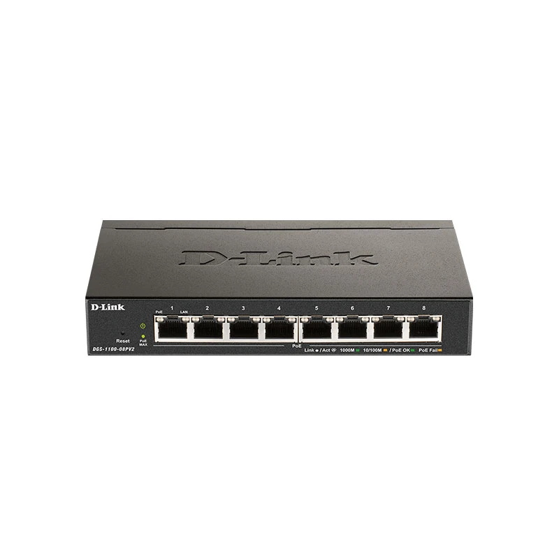 سوئیچ شبکه دی‌لینک مدل DGS-1100-08PV2