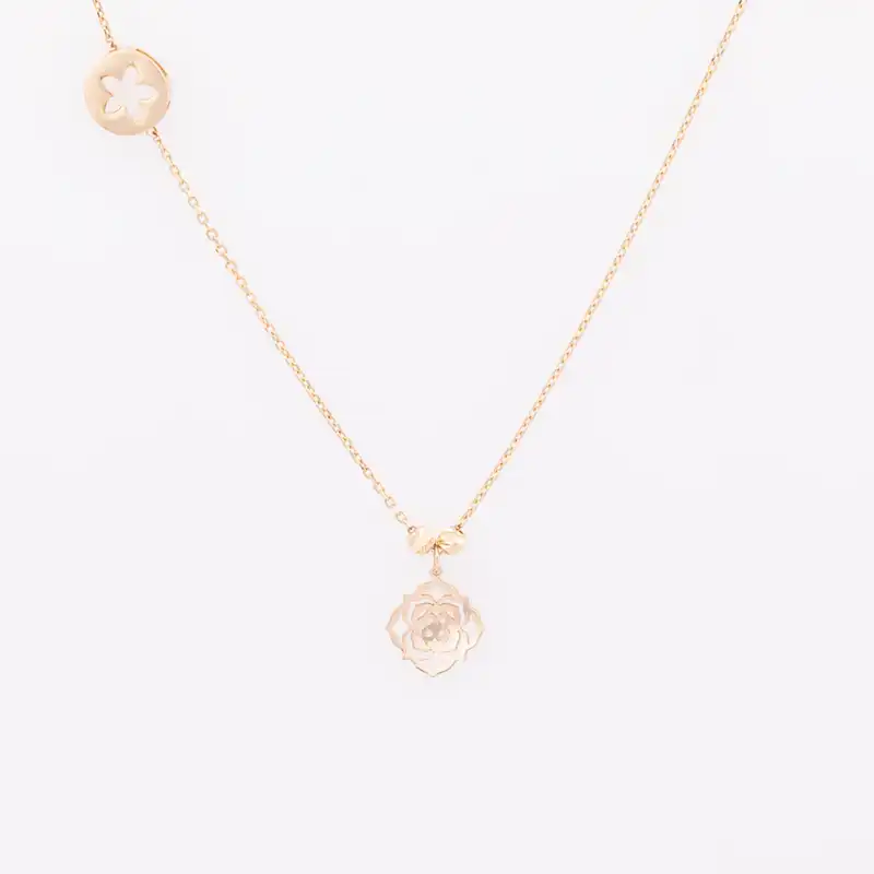 گردنبند طلا 18 عیار زنانه مدل گل