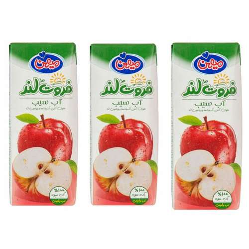 آبمیوه سیب میهن - 200 میلی لیتر بسته ۳ عددی