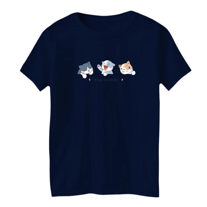 تی شرت آستین کوتاه بچگانه مدل سه گربه ها