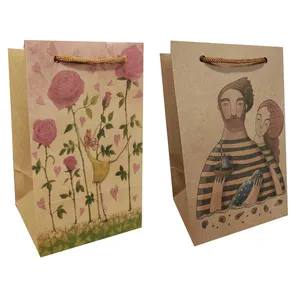 ساک هدیه مدل کادوهای رنگی مجموعه 2 عددی