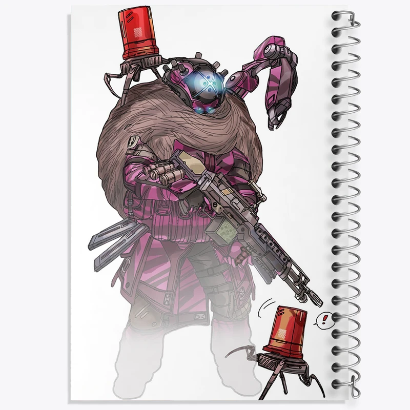 دفتر ژورنال نویسی 50 برگ خندالو مدل نقطه ای طرح بازی تایتان فال (Titanfall) کد 32624