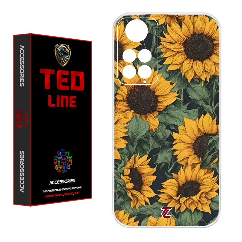 کاور تدلاین طرح گل آفتاب گردان کد 1145 مناسب برای گوشی موبایل شیائومی Redmi Note 11 4G / Note 11S