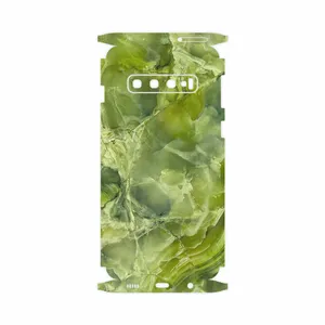 MAHOOT Green Crystal Marble-FullSkin Cover Sticker for Samsung Galaxy S10