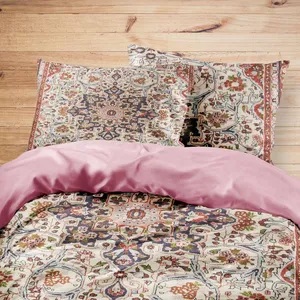 سرویس روتختی مدوپد طرح قالیچه بیجار لچک و ترنج مدل C-bijar41 یک نفره 4 تکه