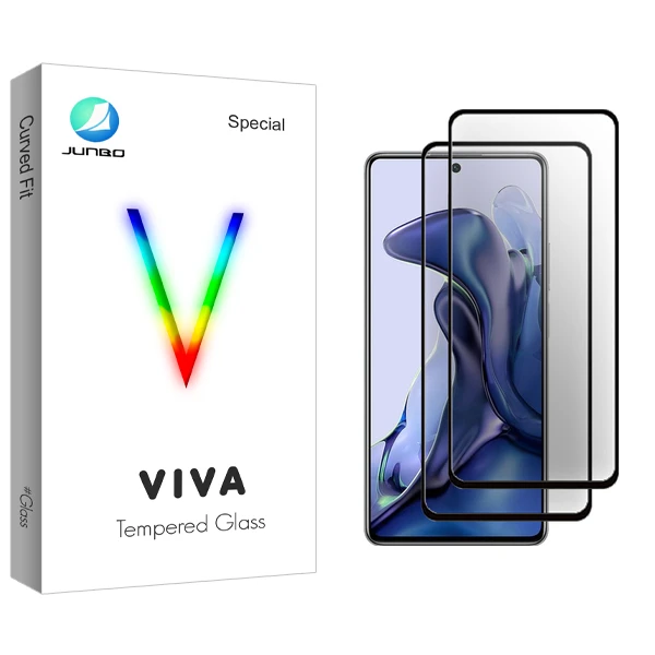 محافظ صفحه نمایش سرامیکی جانبو مدل Viva Glass مناسب برای گوشی موبایل شیائومی 11T 5G 21081111RG بسته دو عددی