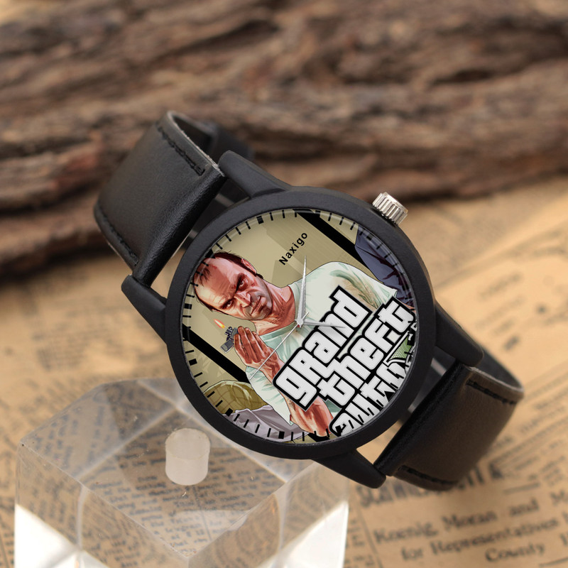 ساعت مچی عقربه ای ناکسیگو مدل Grand Theft Auto کد LF6767 ساعت مچی عقربه ای ناکسیگو مدل Grand Theft Auto کد LF6767