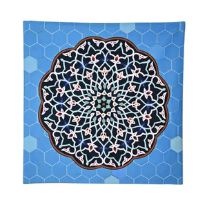 رومیزی مدل مخمل طرح خطی کد 128