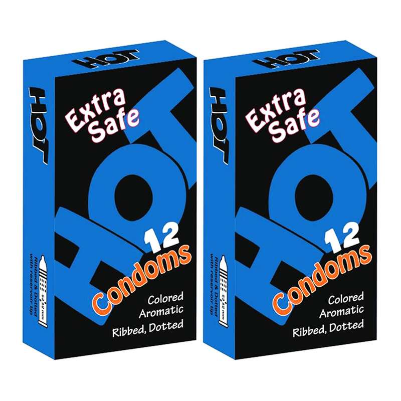 کاندوم هات مدل Extra Safe مجموعه 2 عددی