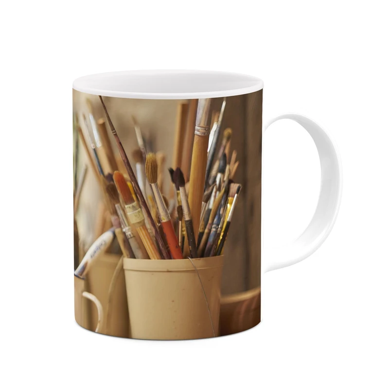 ماگ کاکتی طرح وسایل نقاشی کد mgp11379