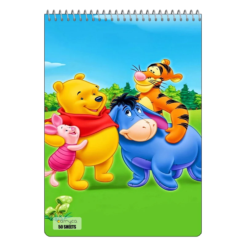 دفتر نقاشی 50 برگ سیمی کارنیکا طرح وینی خرسه Winnie the Pooh کد 66227