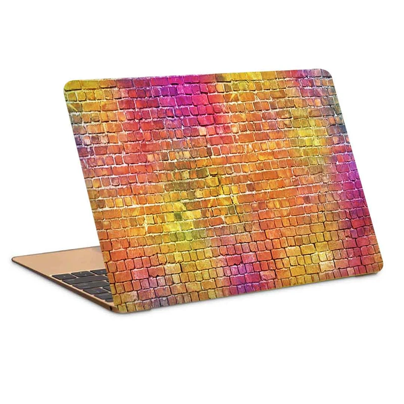 استیکر لپ تاپ طرح painted brick wall abstract   different colorsکد c-727مناسب برای لپ تاپ 15.6 اینچ