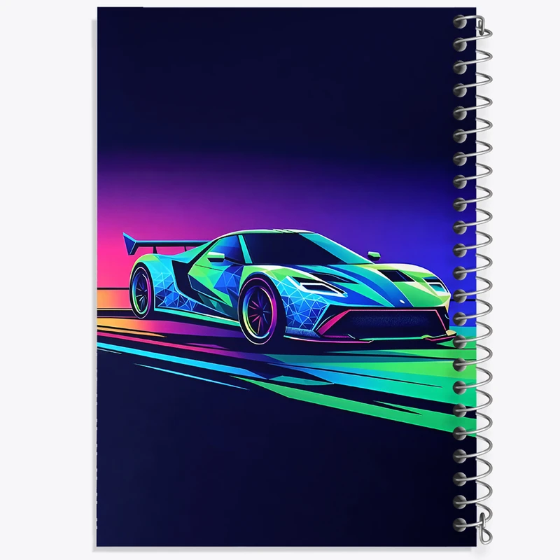 دفتر مشق 100 برگ خندالو طرح ماشین اسپرت کد F7999