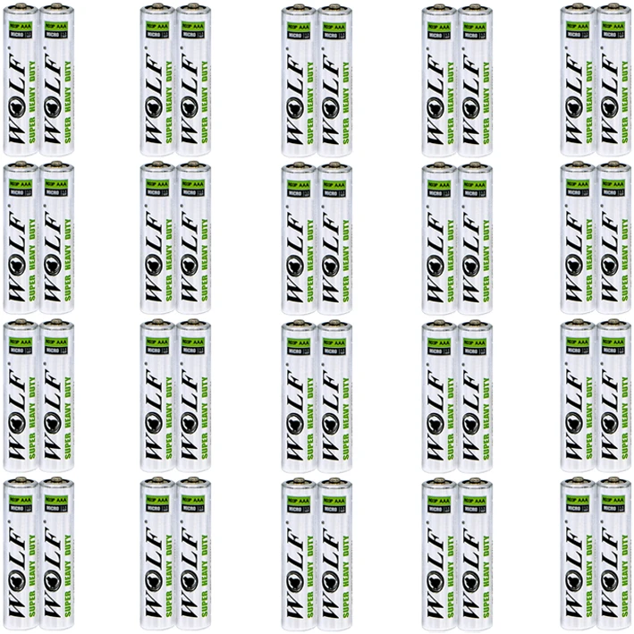 باتری نیم قلمی ولف مدل Super Heavy Duty بسته 40 عددی