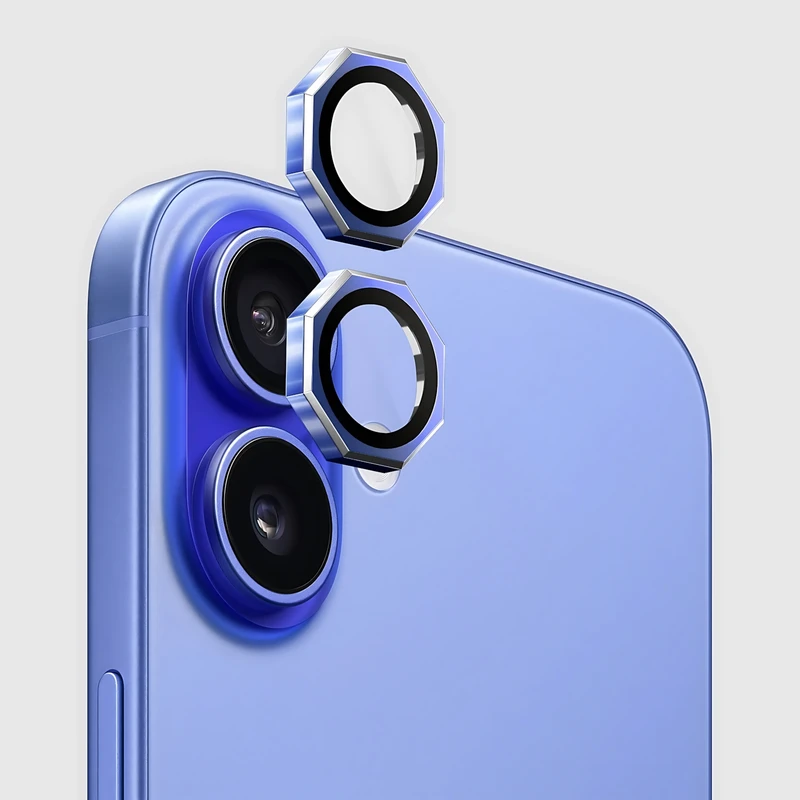 محافظ لنز دوربین شیشه‌ای مدل Octagonal مناسب برای گوشی موبایل اپل iPhone 16