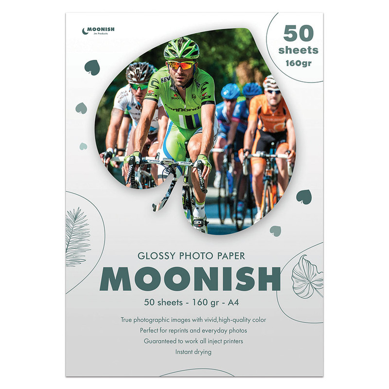 کاغذ چاپ عکس فتوگلاسه مونیش مدل 160G-Jm سایز A4 بسته 50 عددی