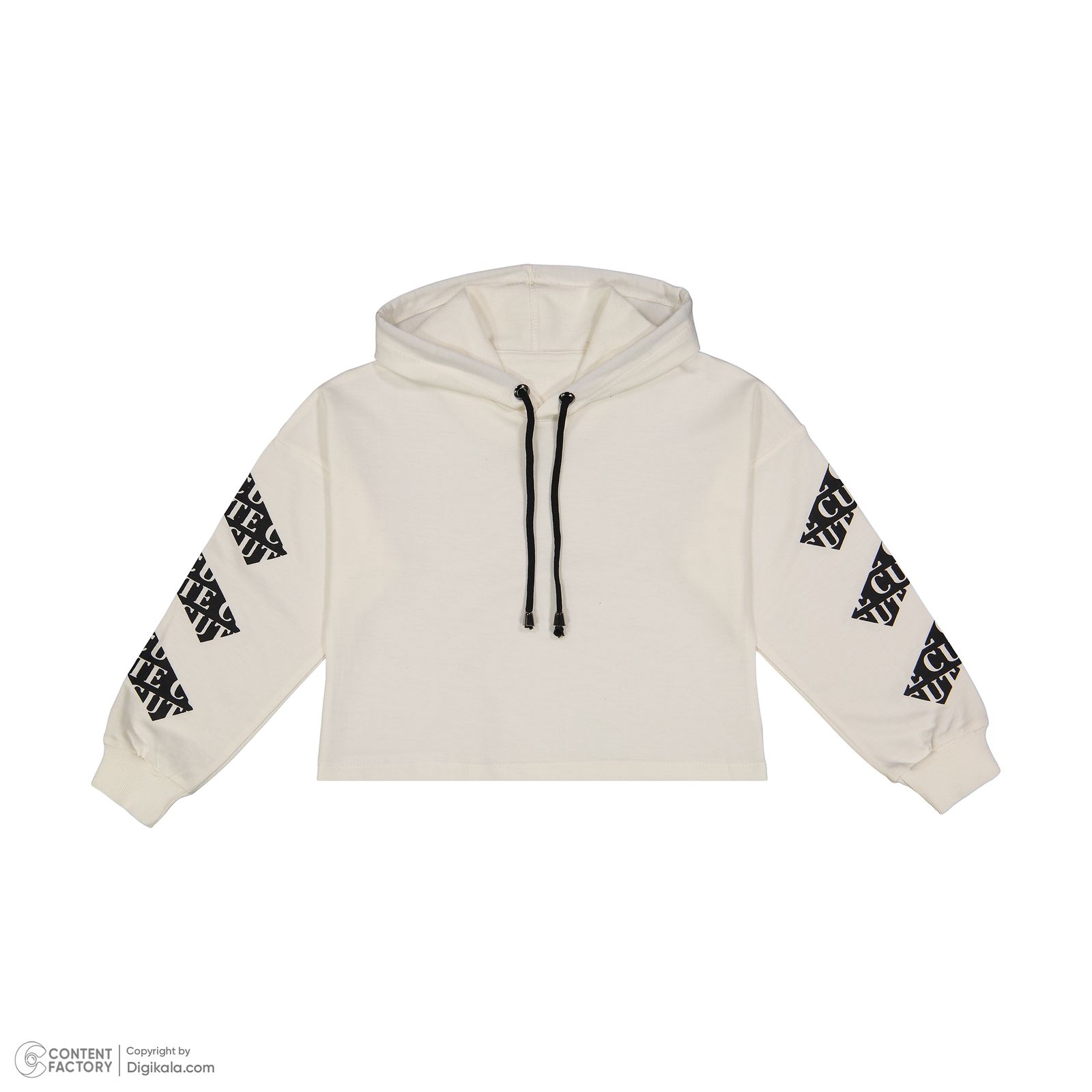 ست هودی و شلوار دخترانه سون پون مدل 1250 رنگ کرم -  - 3