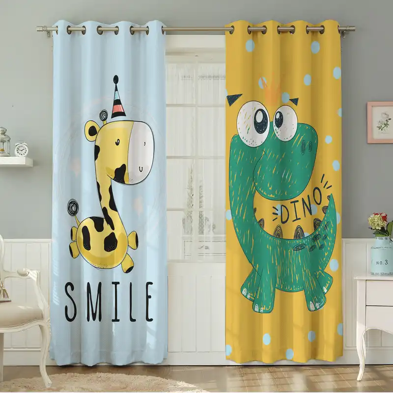 پرده نیروانا طرح کودک مدل مخمل کد 5122 سایز 140×280 سانتی متر