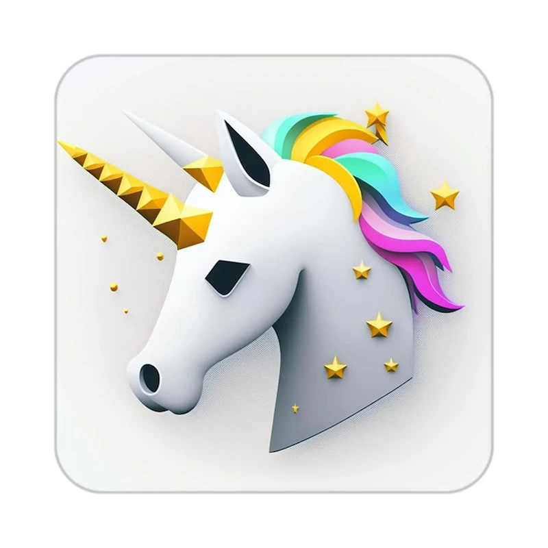 زیر لیوانی کاکتی طرح اسب تک شاخ و یونیکورن مدل mp32658