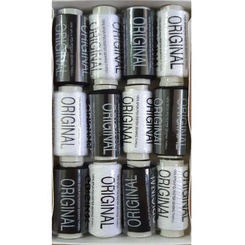 نخ خیاطی مدل WTE -BLK کد SHR-61 بسته 12 عددی