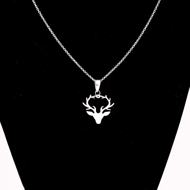 گردنبند نقره زنانه مدل گوزن