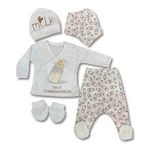 ست 5 تکه لباس نوزادی مدل ilkgunbebe