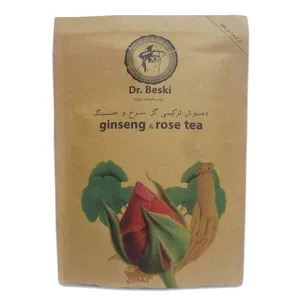 دمنوش ترکیبی گل سرخ و جینسینگ دکتر بسکی - 50 گرم