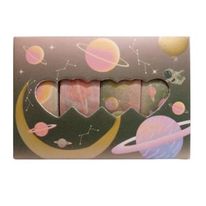 چسب نواری مدل واشی طرح کهکشانی کد 10 عرض 1.5 سانتی متر مجموعه 4 عددی