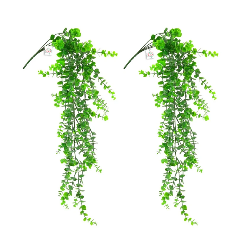 گل مصنوعی جُرجُرگل مدل  آویز اکالیپتوس 5 بازو بسته دو عددی