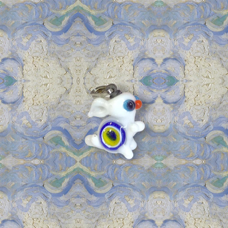 آویز گردنبند بچگانه مدل چشم نظر خرگوش