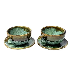 فنجان و نعلبکی مدل لته خوری کد 1301 بسته 2 عددی