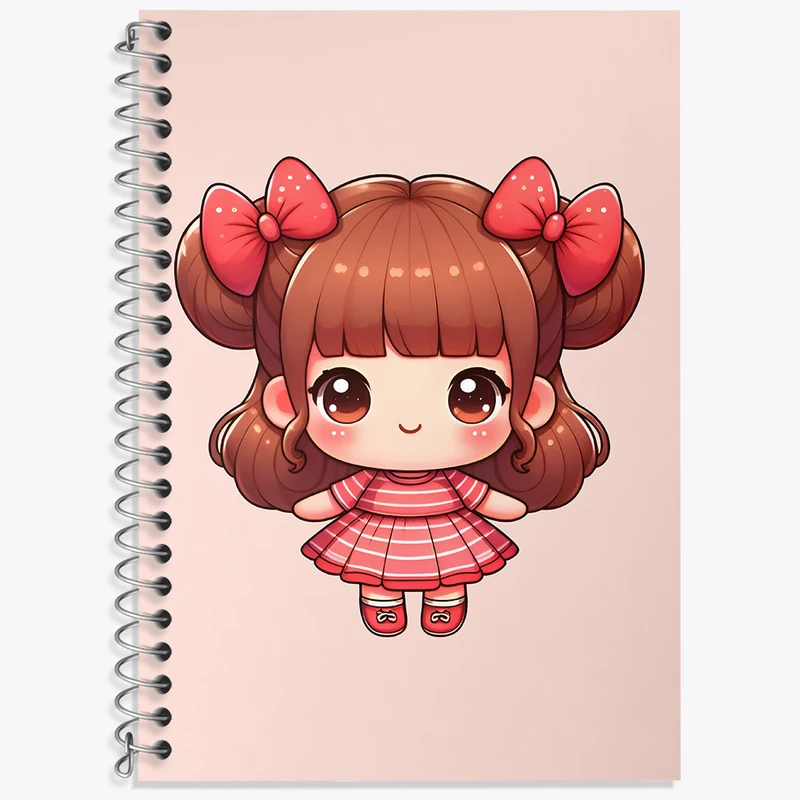 دفتر زبان 50 برگ خندالو مدل سه خط طرح دخترانه کد N5974