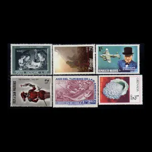 تمبر یادگاری مدل خارجی مجموعه 6 عددی 