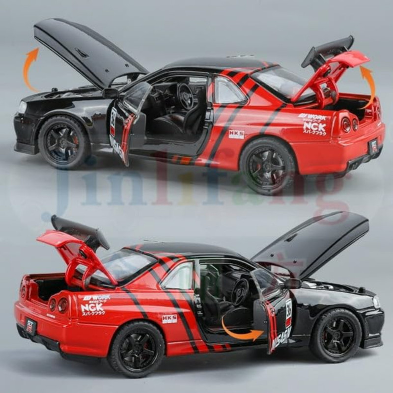 ماکت ماشین ناب سل مدل NISSAN SKYLINE GTR-R34 کد NAB001