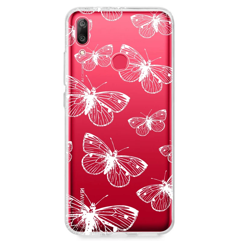کاور مگافون طرح پروانه مدل C54-W مناسب برای گوشی موبایل هوآوی Y7 Prime 2019 / Y7 2019