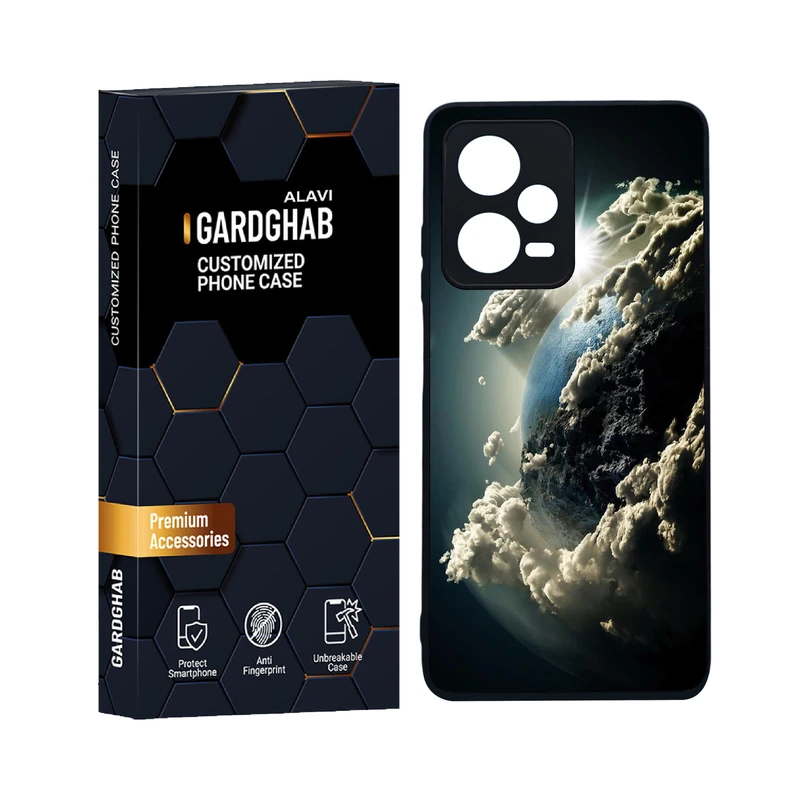 کاور گارد قاب علوی مدل دورژله ای کهکشان مناسب برای گوشی موبایل شیائومی Redmi Note 12 Pro 5G