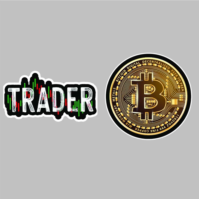 استیکر لپ تاپ کارنیکا طرح ترید-بیت کوین مدل trade-bitcoin-2222018 مجموعه 2 عددی