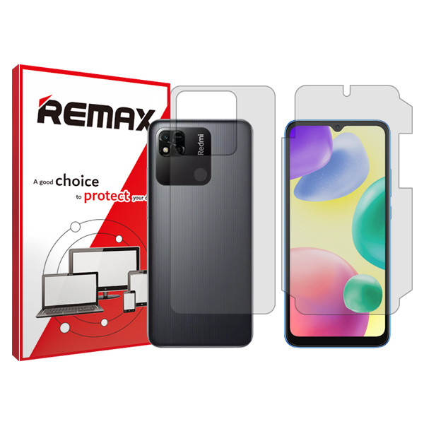محافظ صفحه نمایش شفاف ریمکس مدل Hygel مناسب برای گوشی موبایل شیائومی Redmi 10A به همراه محافظ پشت گوشی