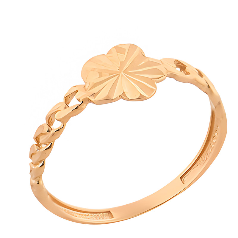 انگشتر طلا 18 عیار زنانه هور گالری مدل HCR239 سایز 56