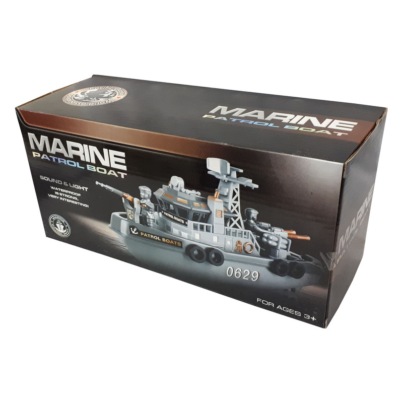 کشتی اسباب بازی طرح ناو جنگی مدل MARINE PATROL BOAT کد 0629