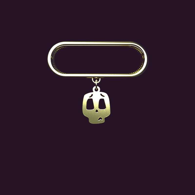 آویز ساعت طلا 18 عیار زنانه مدوپد مدل جمجمه کد SB1-1064